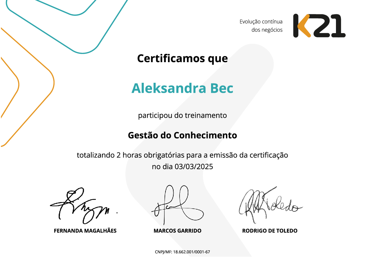 Certificado K21